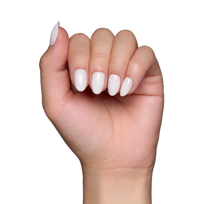 White Swan press-on nail set - XS to L sizing, milky cloud dancer design