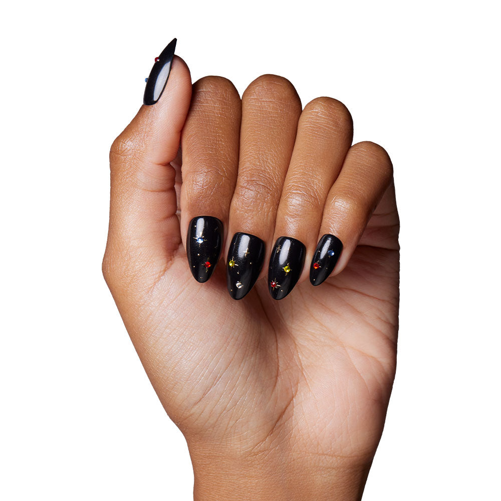 Winter Comet press-on nail set - XS to L sizing, 3d sculptural design
