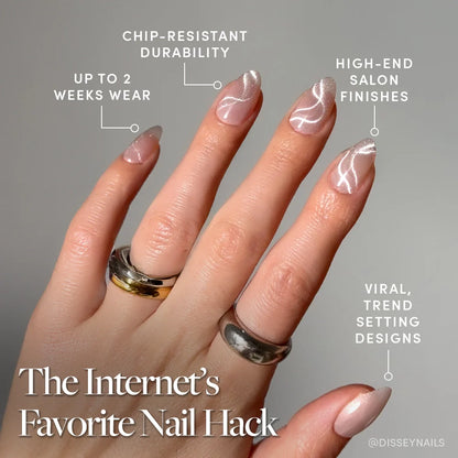 WOO-MAN! press-on nails - image 5 of 9, cat-eye velvet almond