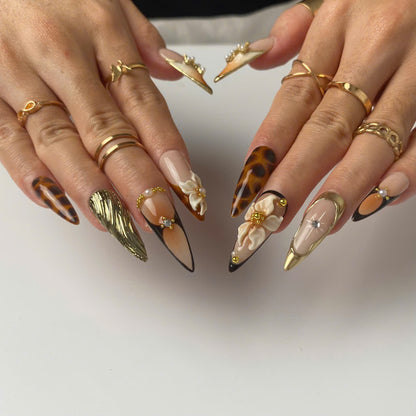Wild Luxe press-on nails on hand - lifestyle photo, milky cloud dancer finish