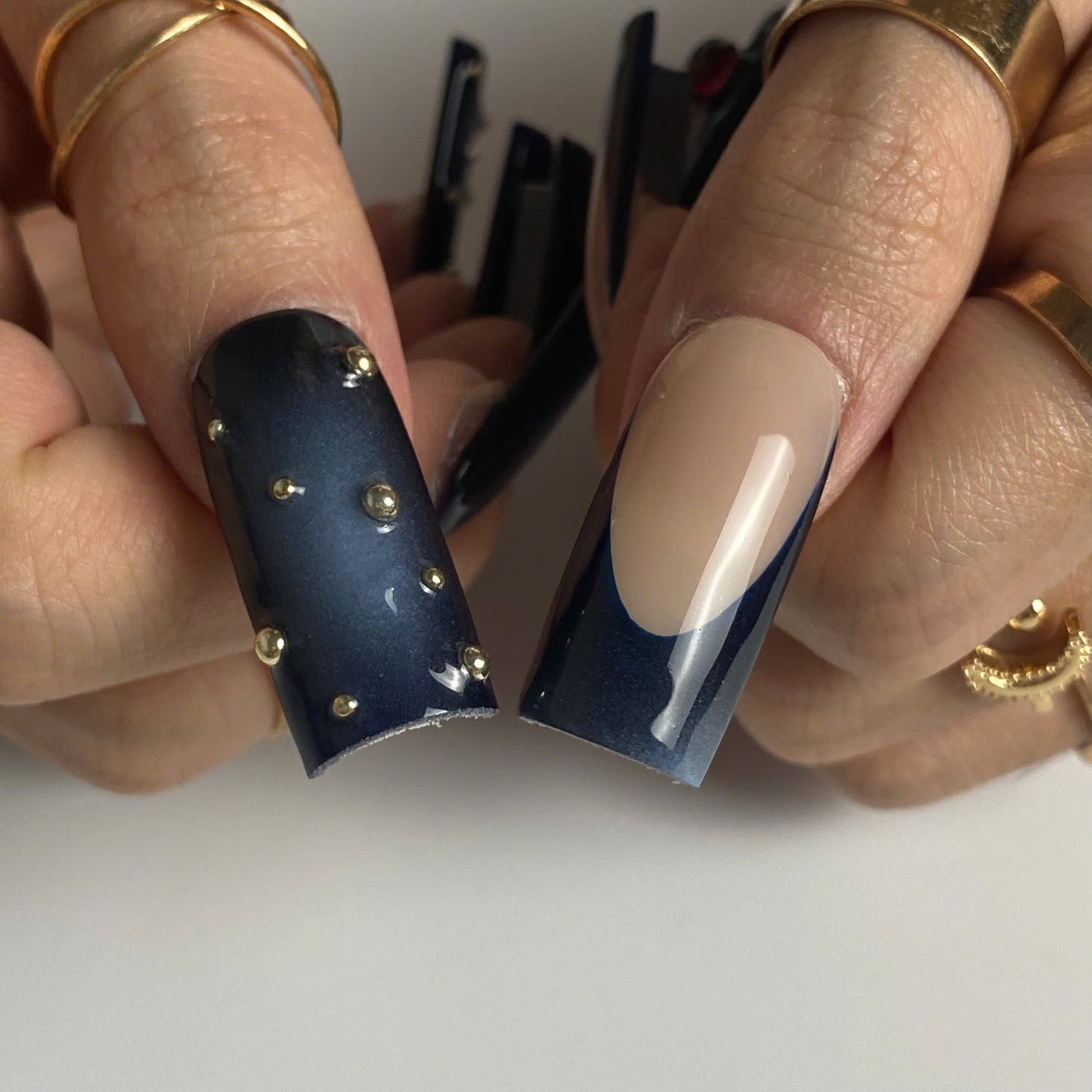 Midnight Cherry press-on nails - image 5 of 9, 3d sculptural square