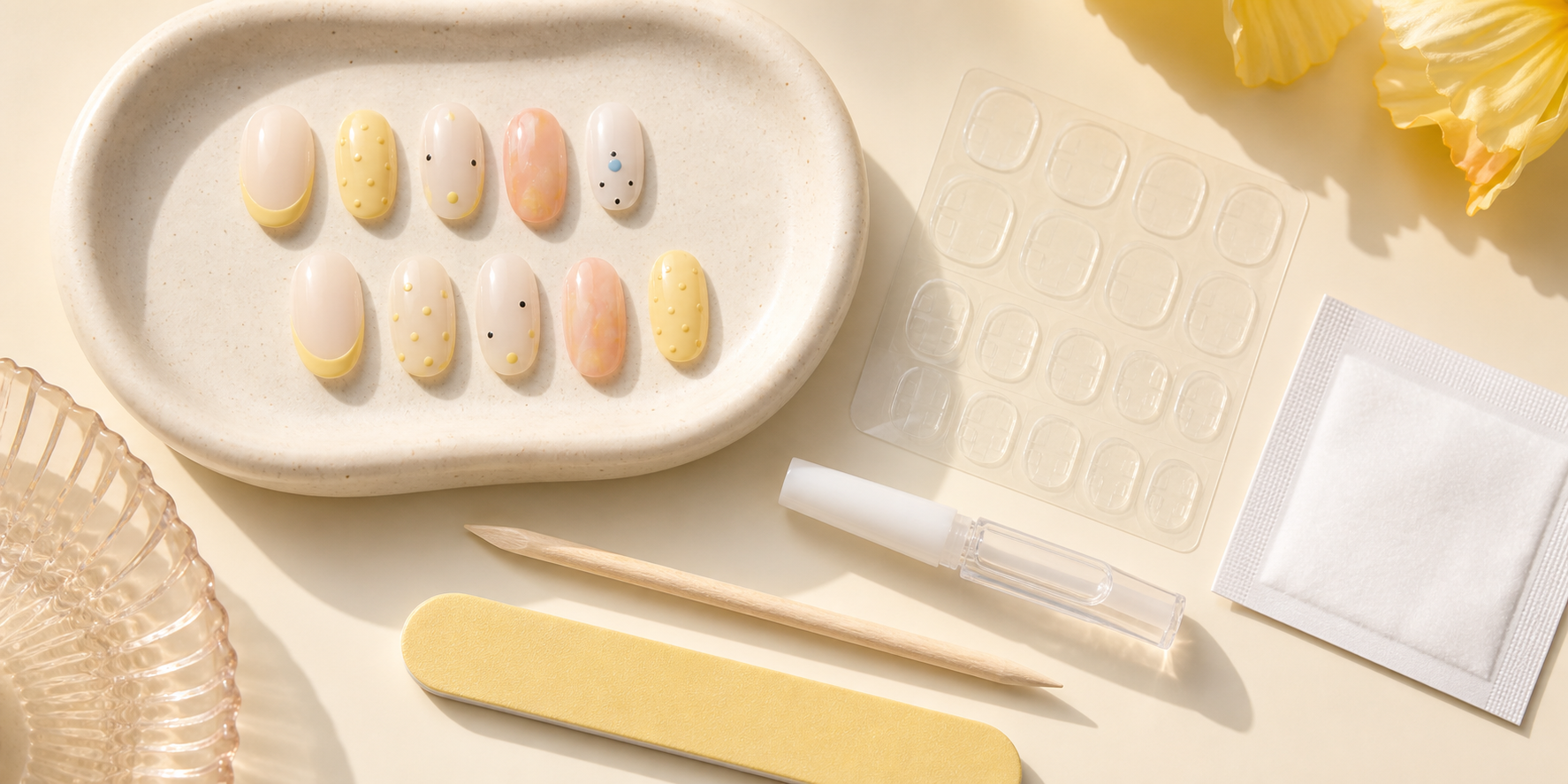 Press-on nail application kit