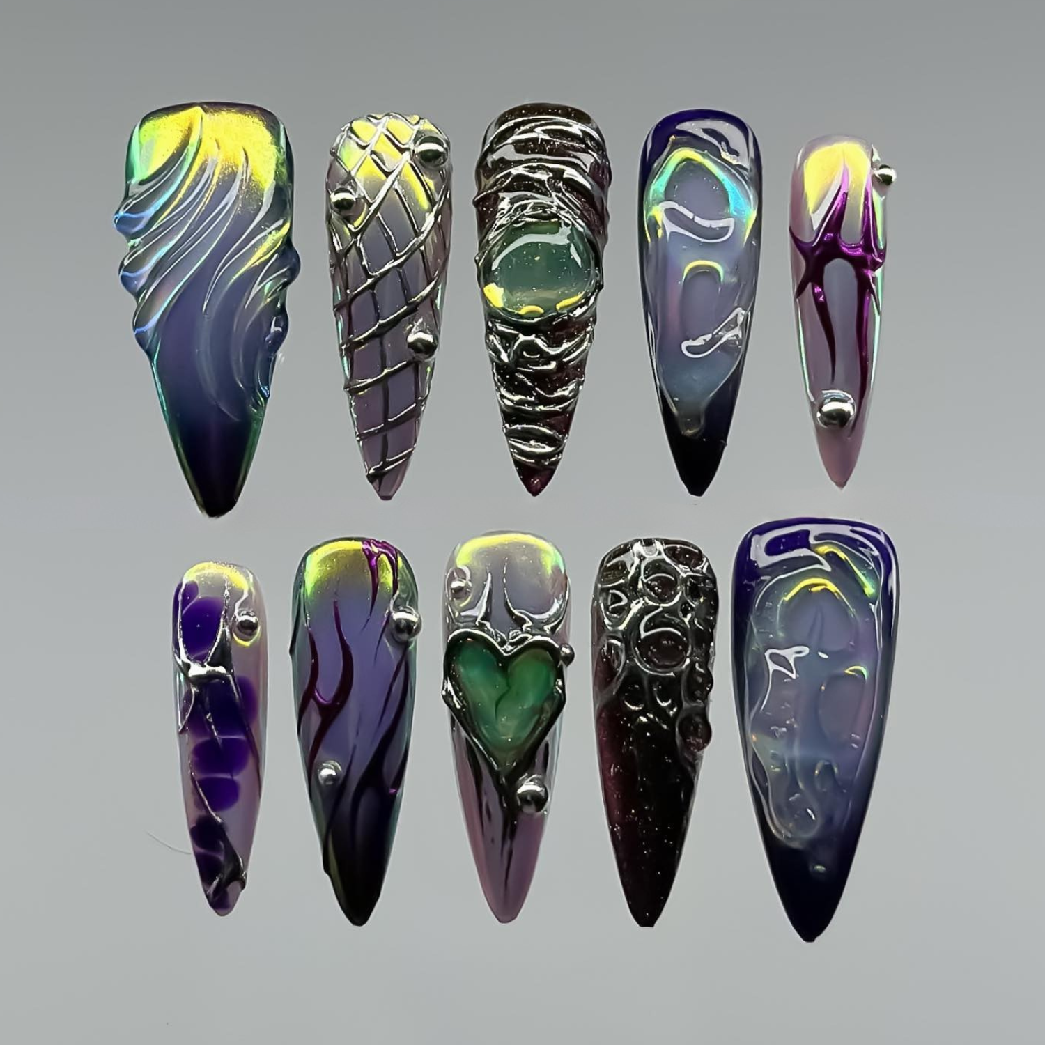 Y2K Holographic Finish with Spider
