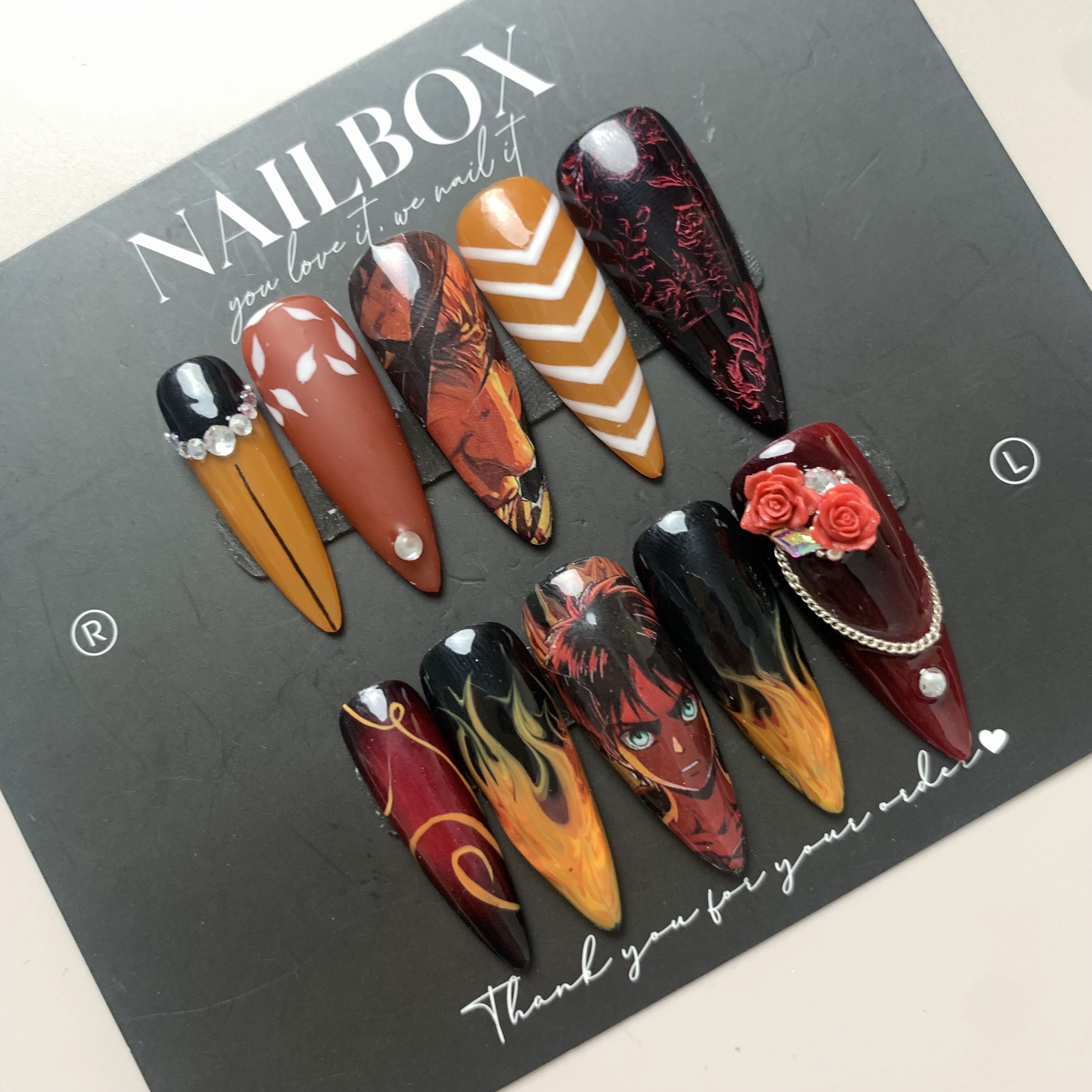 Attack on Titan Eren Yeager Anime Press-on Nails